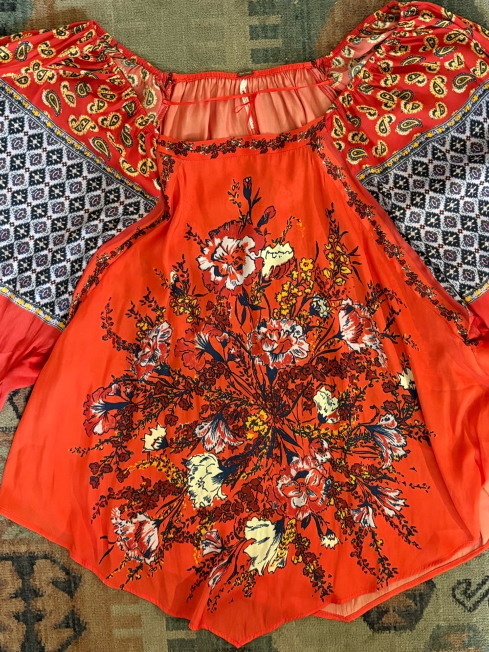 Free People Floral Flowy Top
